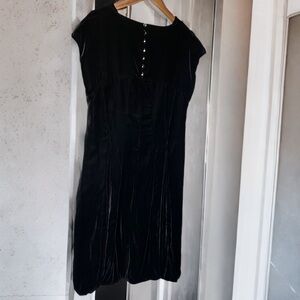 🖤 RARE Lilith Paris Black Velvet Dress | Rayon Silk | Size 40 (US M) Archival